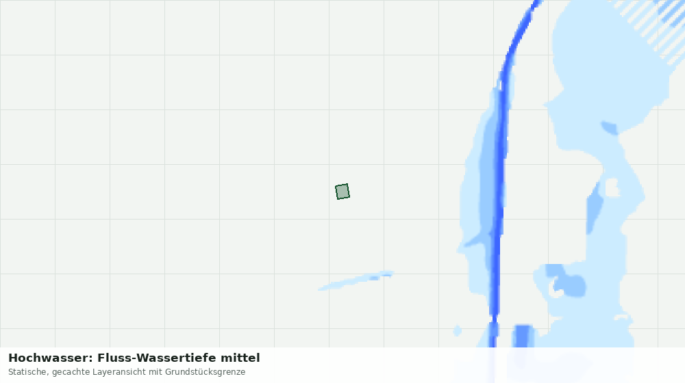 Statische Kartenansicht: Hochwasser: Fluss-Wassertiefe mittel