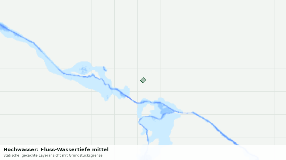 Statische Kartenansicht: Hochwasser: Fluss-Wassertiefe mittel