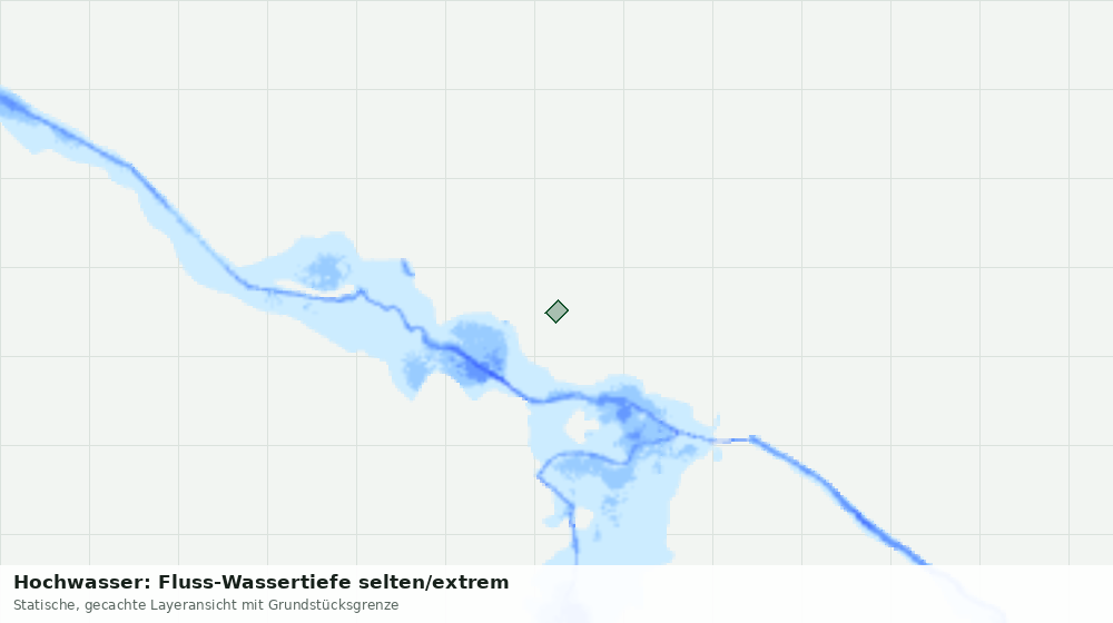 Statische Kartenansicht: Hochwasser: Fluss-Wassertiefe selten/extrem