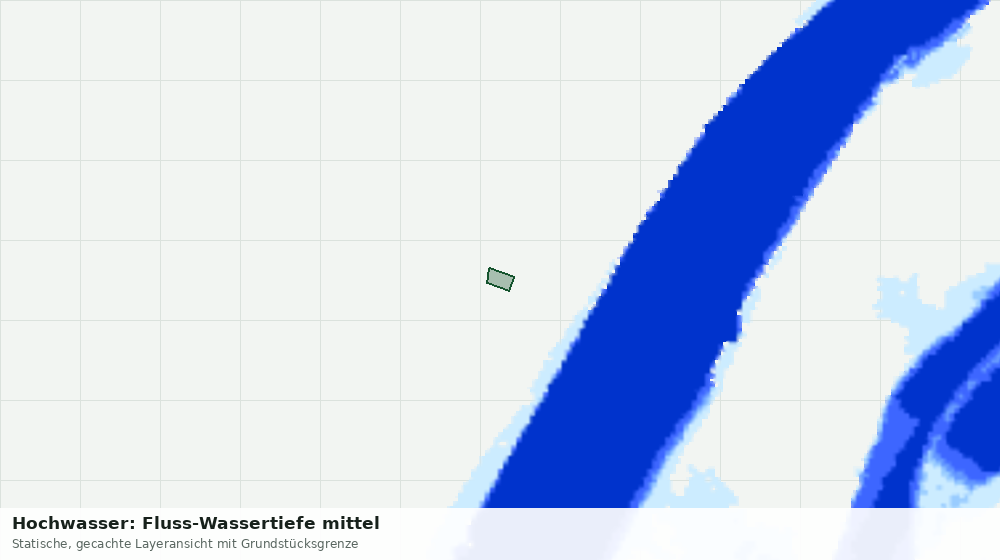Statische Kartenansicht: Hochwasser: Fluss-Wassertiefe mittel