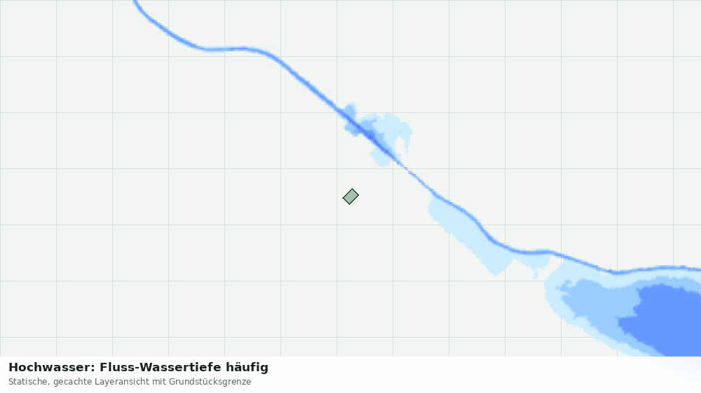 Statische Kartenansicht: Hochwasser: Fluss-Wassertiefe häufig