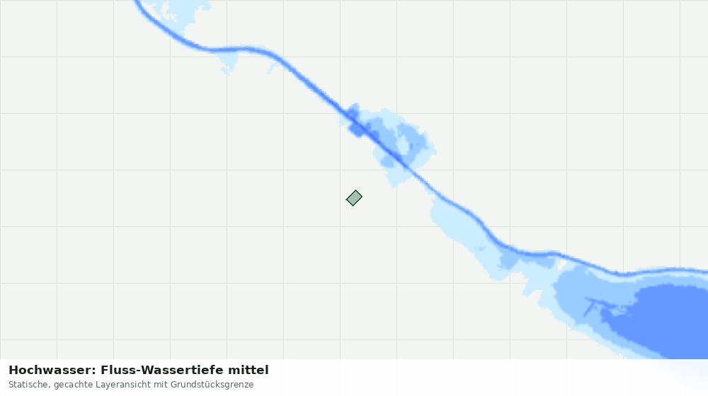Statische Kartenansicht: Hochwasser: Fluss-Wassertiefe mittel