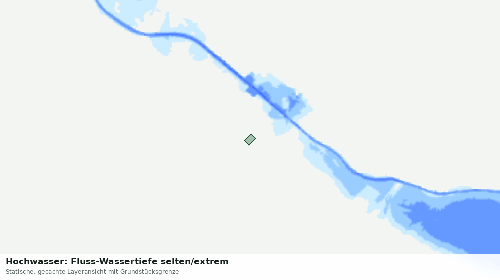 Statische Kartenansicht: Hochwasser: Fluss-Wassertiefe selten/extrem