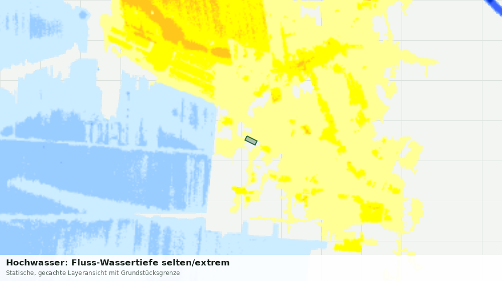 Statische Kartenansicht: Hochwasser: Fluss-Wassertiefe selten/extrem