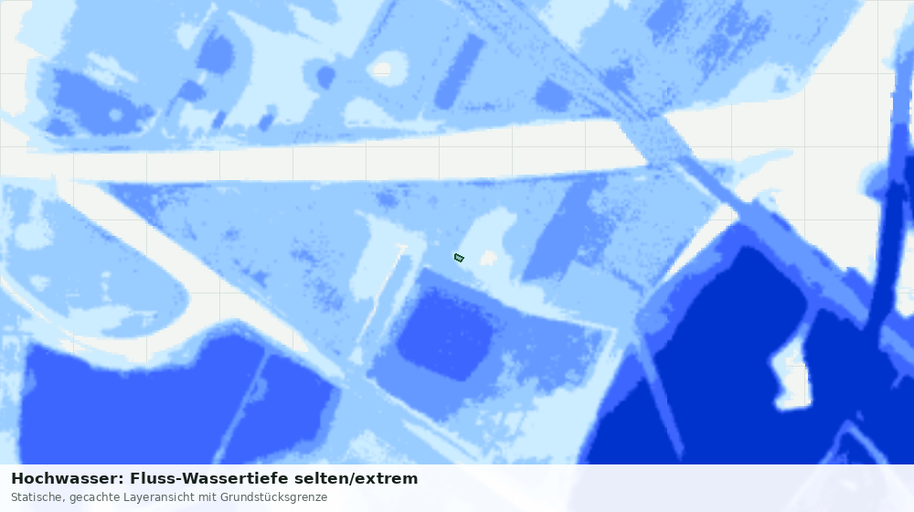 Statische Kartenansicht: Hochwasser: Fluss-Wassertiefe selten/extrem