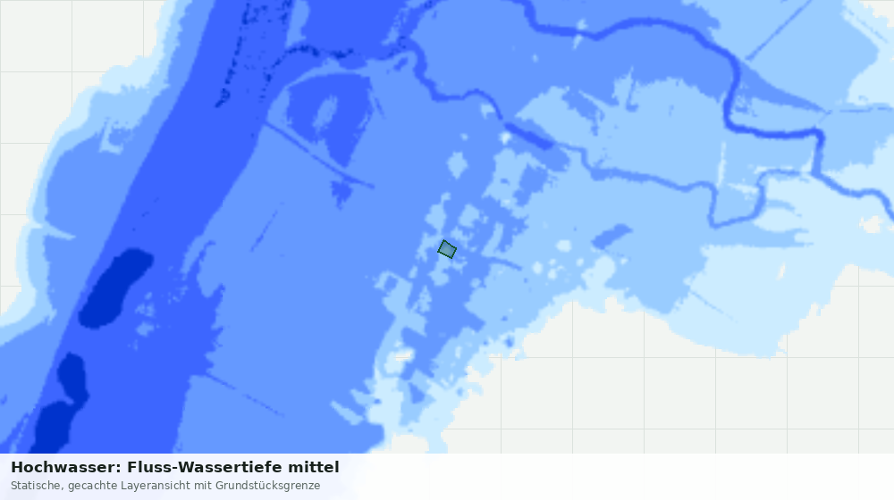 Statische Kartenansicht: Hochwasser: Fluss-Wassertiefe mittel