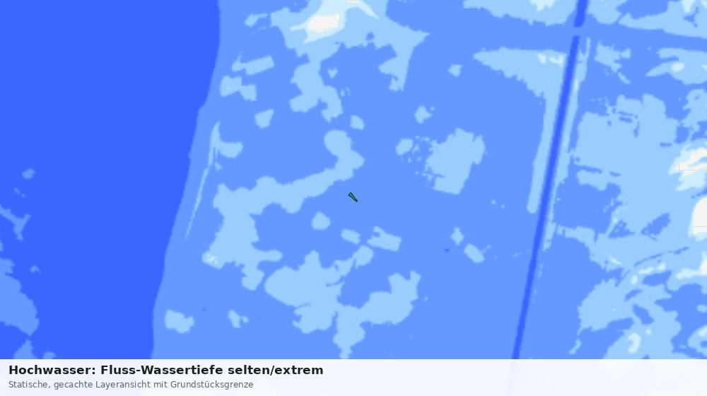 Statische Kartenansicht: Hochwasser: Fluss-Wassertiefe selten/extrem