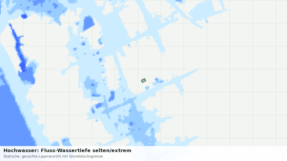 Statische Kartenansicht: Hochwasser: Fluss-Wassertiefe selten/extrem