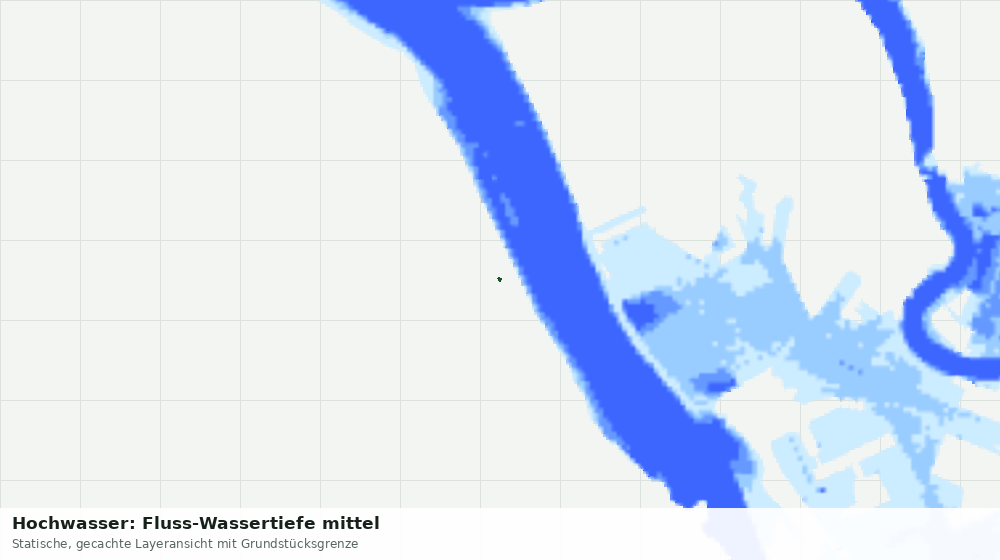 Statische Kartenansicht: Hochwasser: Fluss-Wassertiefe mittel