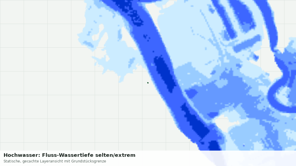Statische Kartenansicht: Hochwasser: Fluss-Wassertiefe selten/extrem