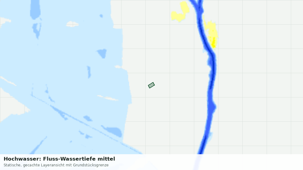 Statische Kartenansicht: Hochwasser: Fluss-Wassertiefe mittel