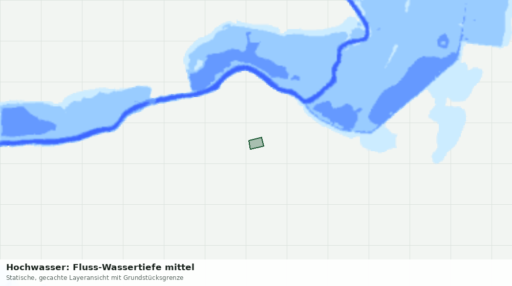 Statische Kartenansicht: Hochwasser: Fluss-Wassertiefe mittel