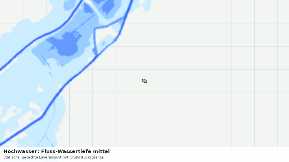 Statische Kartenansicht: Hochwasser: Fluss-Wassertiefe mittel