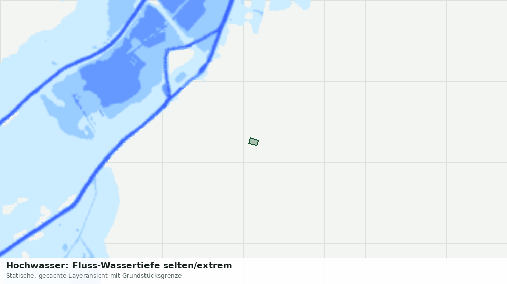 Statische Kartenansicht: Hochwasser: Fluss-Wassertiefe selten/extrem