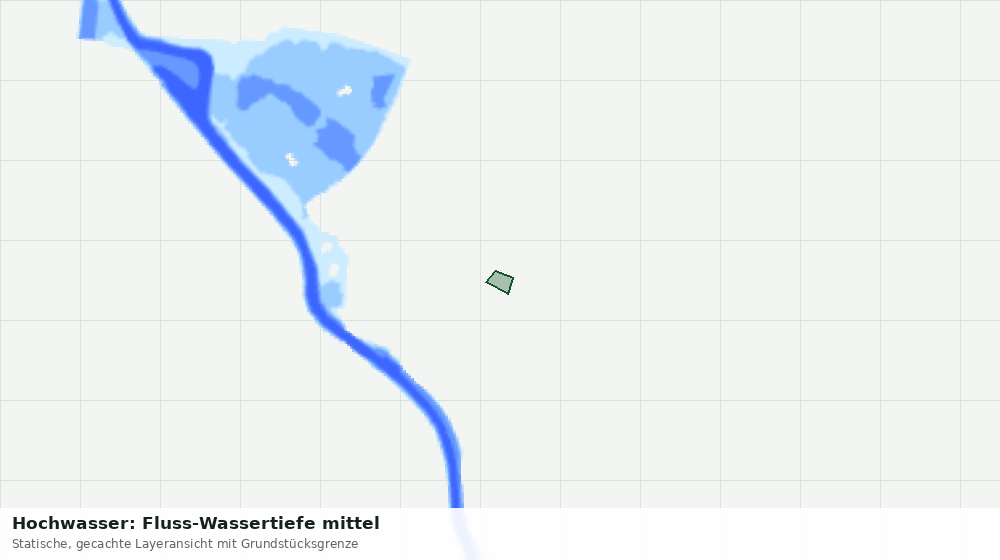 Statische Kartenansicht: Hochwasser: Fluss-Wassertiefe mittel