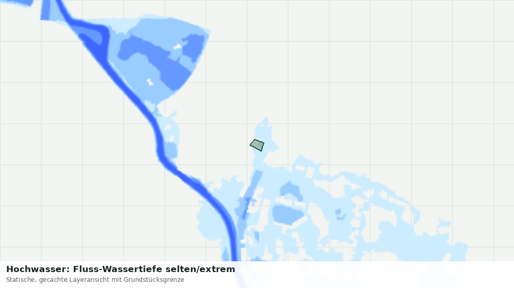 Statische Kartenansicht: Hochwasser: Fluss-Wassertiefe selten/extrem