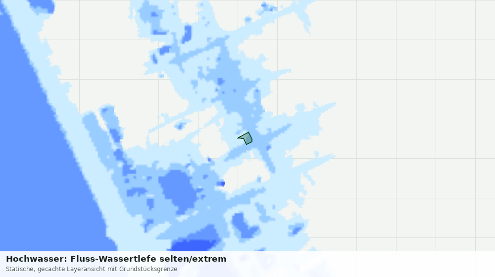 Statische Kartenansicht: Hochwasser: Fluss-Wassertiefe selten/extrem