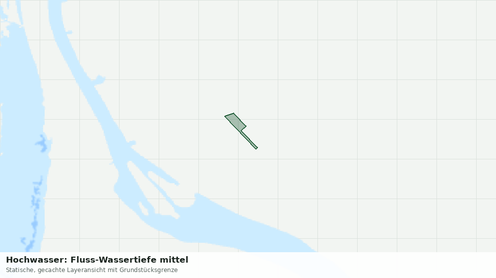 Statische Kartenansicht: Hochwasser: Fluss-Wassertiefe mittel