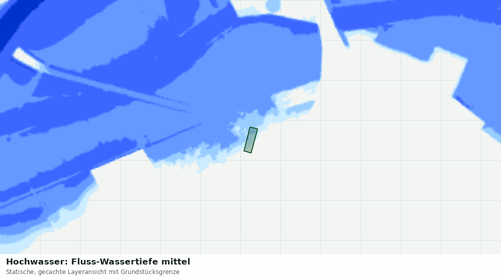 Statische Kartenansicht: Hochwasser: Fluss-Wassertiefe mittel