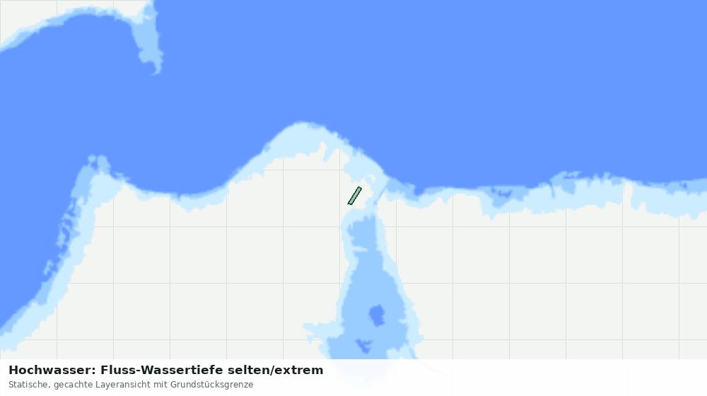 Statische Kartenansicht: Hochwasser: Fluss-Wassertiefe selten/extrem