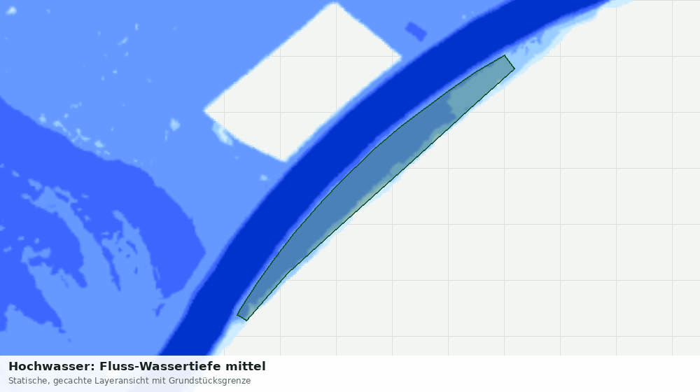 Statische Kartenansicht: Hochwasser: Fluss-Wassertiefe mittel
