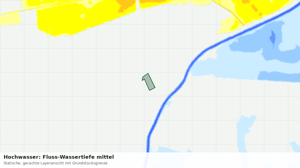 Statische Kartenansicht: Hochwasser: Fluss-Wassertiefe mittel