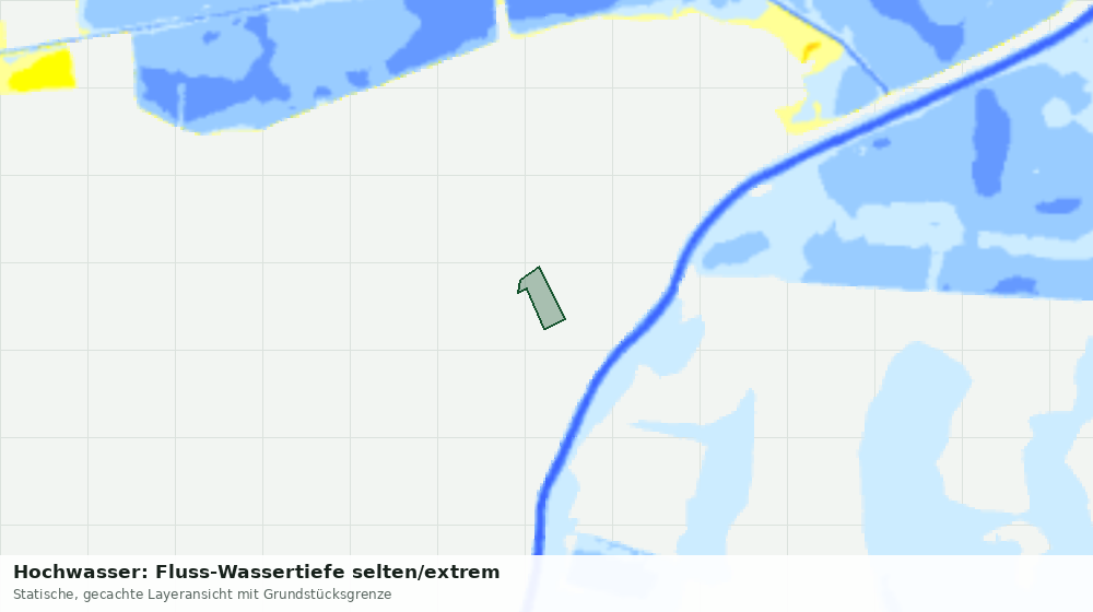 Statische Kartenansicht: Hochwasser: Fluss-Wassertiefe selten/extrem