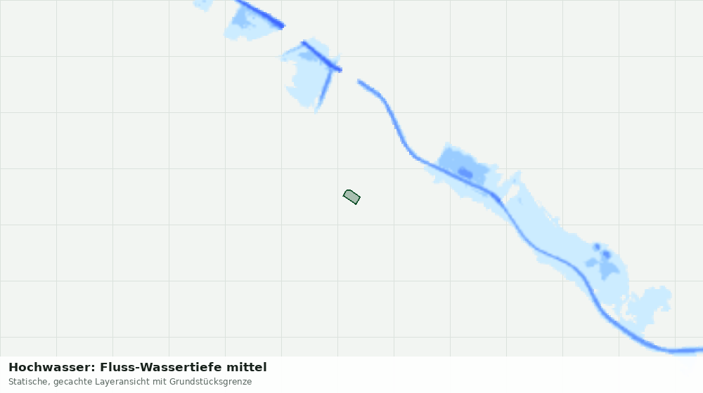 Statische Kartenansicht: Hochwasser: Fluss-Wassertiefe mittel