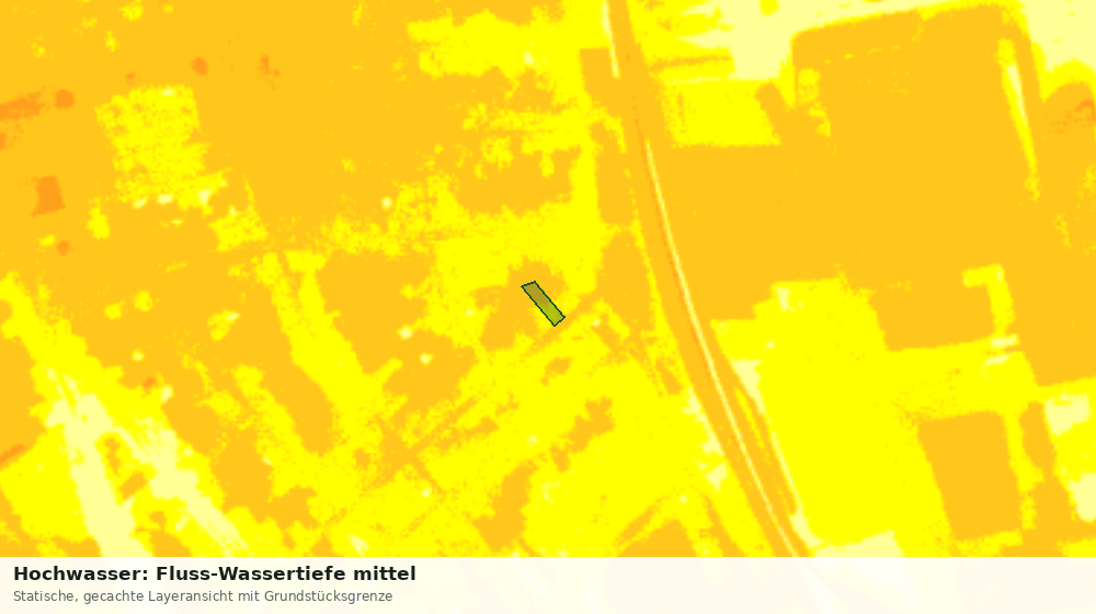 Statische Kartenansicht: Hochwasser: Fluss-Wassertiefe mittel