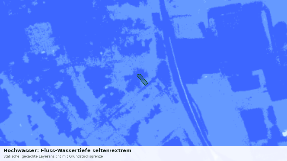 Statische Kartenansicht: Hochwasser: Fluss-Wassertiefe selten/extrem