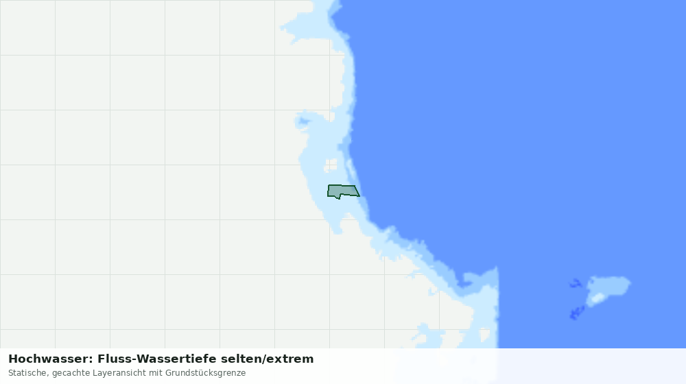 Statische Kartenansicht: Hochwasser: Fluss-Wassertiefe selten/extrem