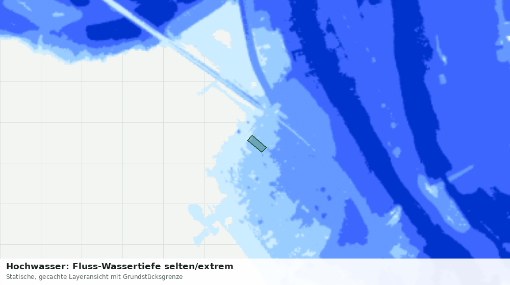 Statische Kartenansicht: Hochwasser: Fluss-Wassertiefe selten/extrem