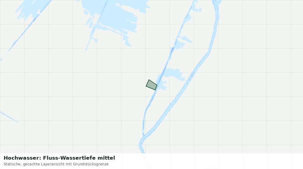 Statische Kartenansicht: Hochwasser: Fluss-Wassertiefe mittel