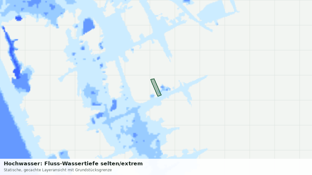 Statische Kartenansicht: Hochwasser: Fluss-Wassertiefe selten/extrem