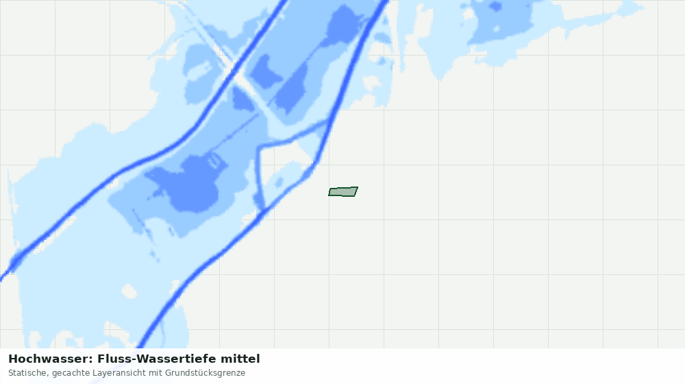 Statische Kartenansicht: Hochwasser: Fluss-Wassertiefe mittel