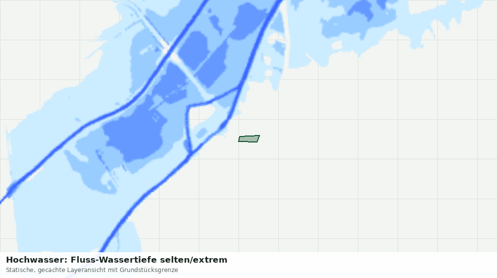 Statische Kartenansicht: Hochwasser: Fluss-Wassertiefe selten/extrem