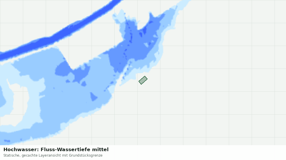 Statische Kartenansicht: Hochwasser: Fluss-Wassertiefe mittel