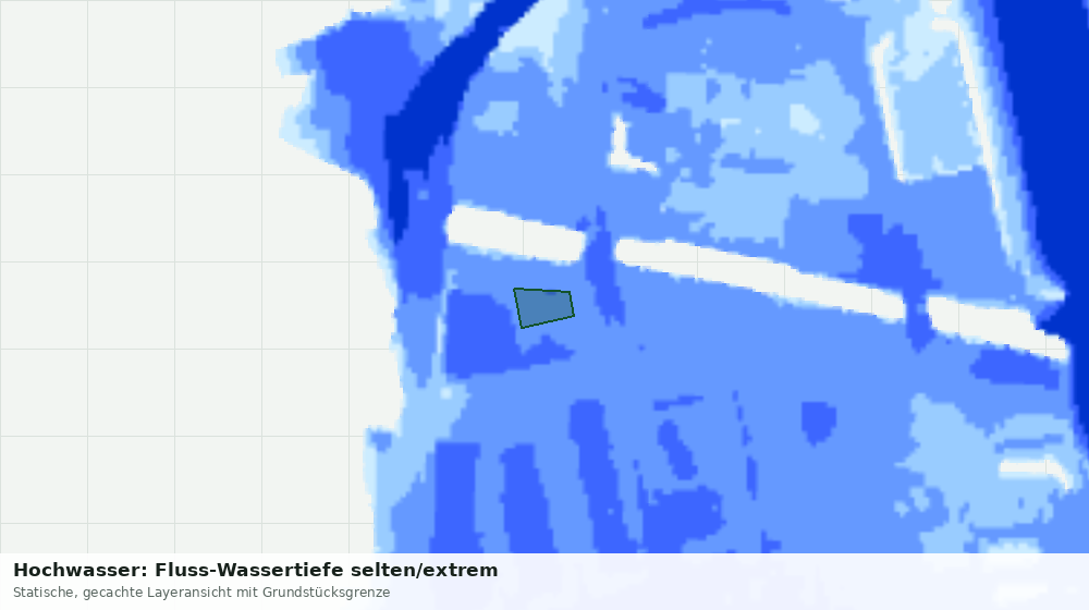 Statische Kartenansicht: Hochwasser: Fluss-Wassertiefe selten/extrem