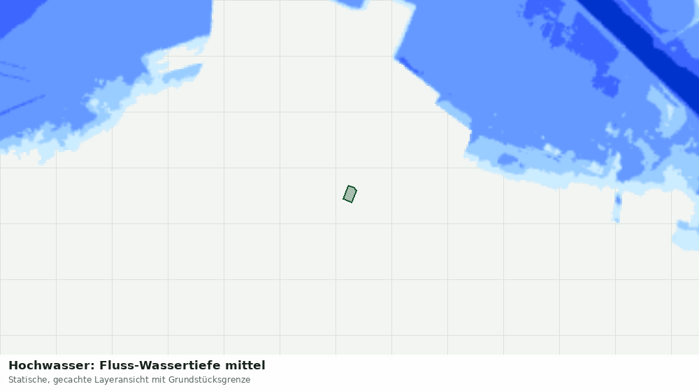 Statische Kartenansicht: Hochwasser: Fluss-Wassertiefe mittel
