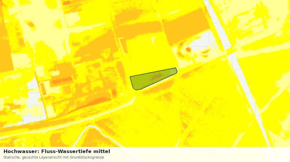 Statische Kartenansicht: Hochwasser: Fluss-Wassertiefe mittel