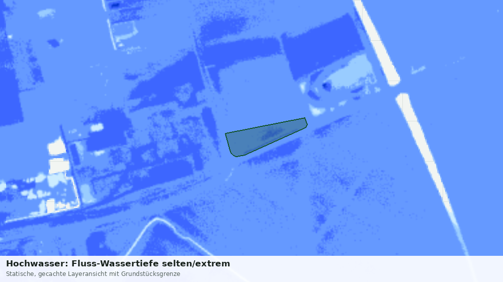 Statische Kartenansicht: Hochwasser: Fluss-Wassertiefe selten/extrem