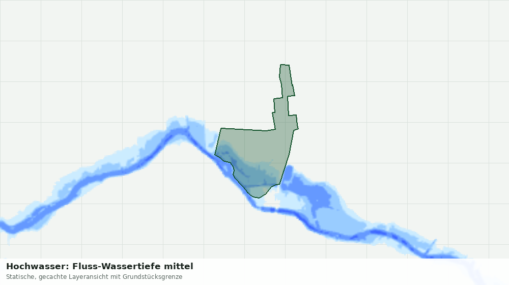 Statische Kartenansicht: Hochwasser: Fluss-Wassertiefe mittel