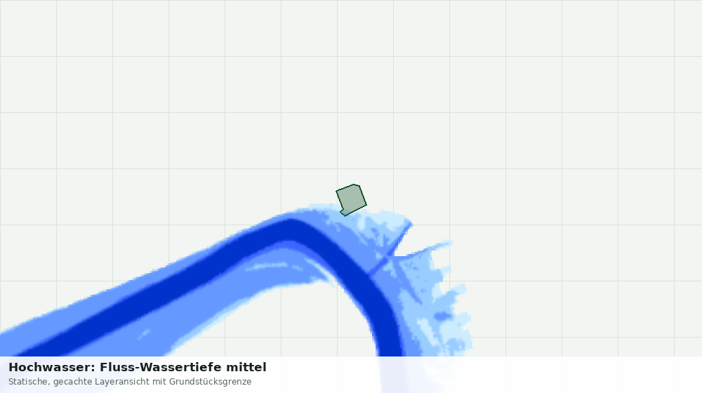 Statische Kartenansicht: Hochwasser: Fluss-Wassertiefe mittel