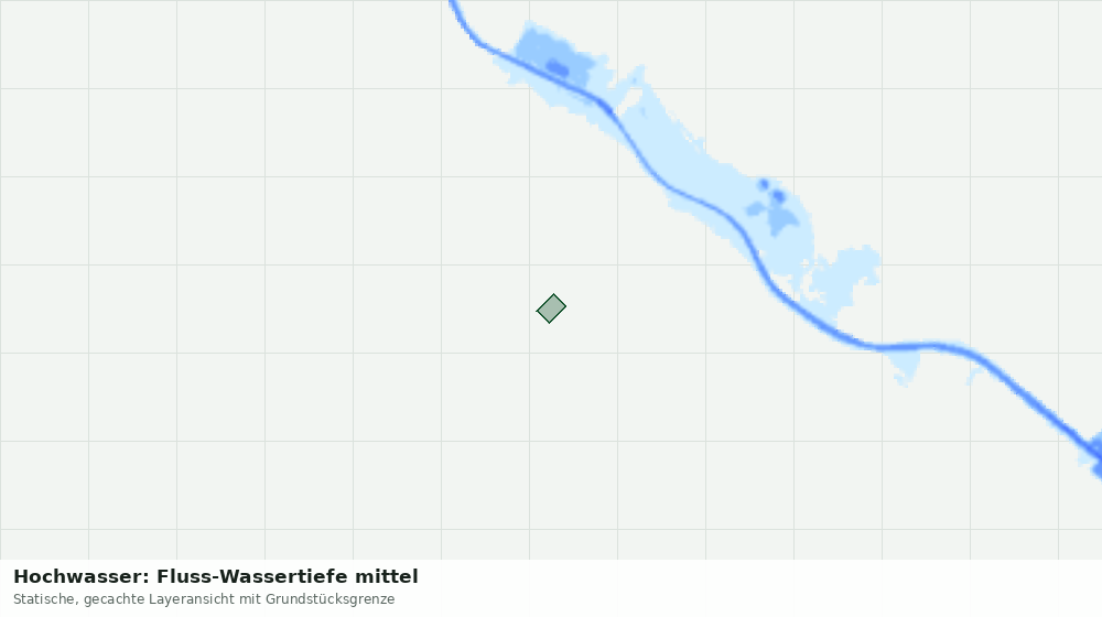 Statische Kartenansicht: Hochwasser: Fluss-Wassertiefe mittel