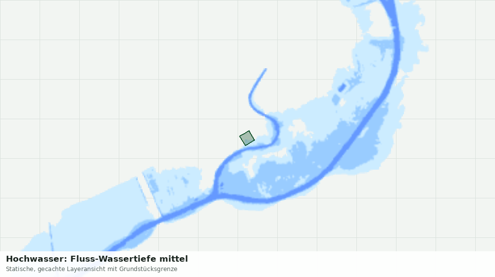 Statische Kartenansicht: Hochwasser: Fluss-Wassertiefe mittel