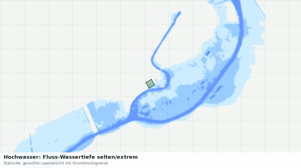 Statische Kartenansicht: Hochwasser: Fluss-Wassertiefe selten/extrem