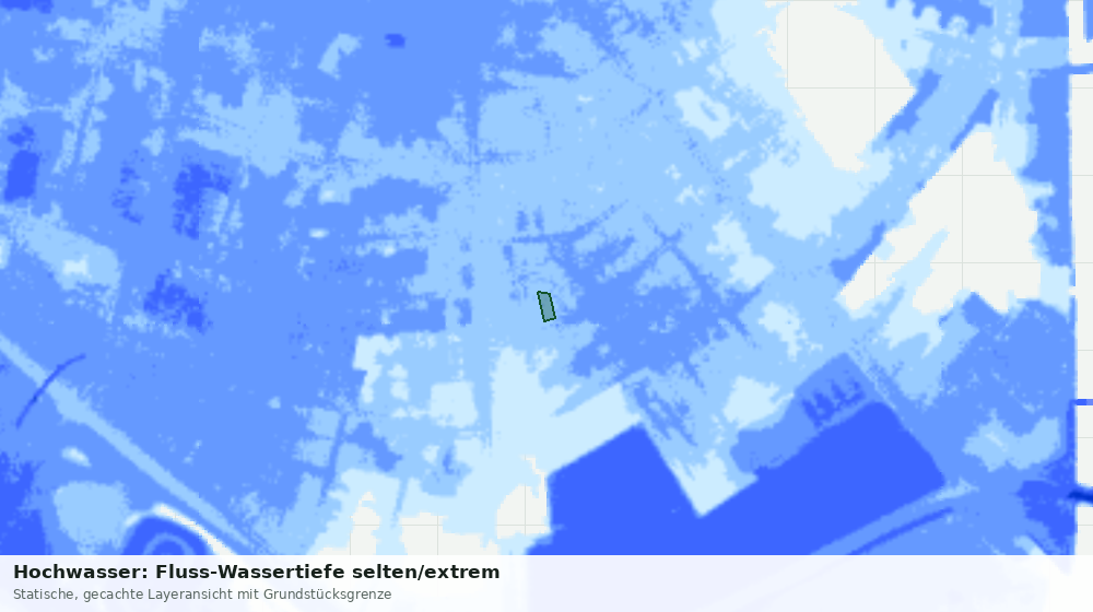 Statische Kartenansicht: Hochwasser: Fluss-Wassertiefe selten/extrem