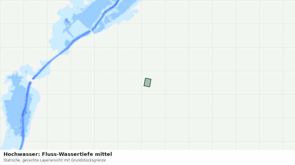 Statische Kartenansicht: Hochwasser: Fluss-Wassertiefe mittel