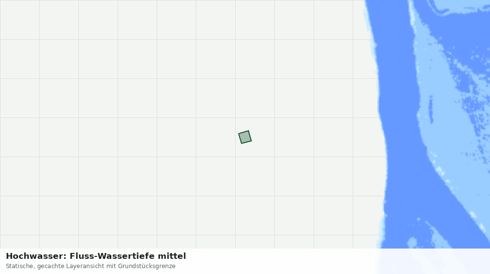 Statische Kartenansicht: Hochwasser: Fluss-Wassertiefe mittel