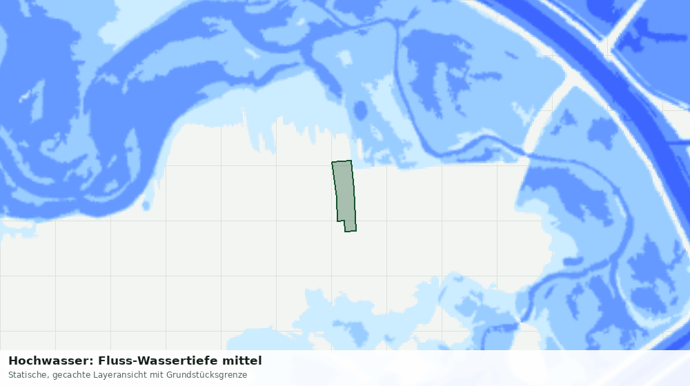 Statische Kartenansicht: Hochwasser: Fluss-Wassertiefe mittel